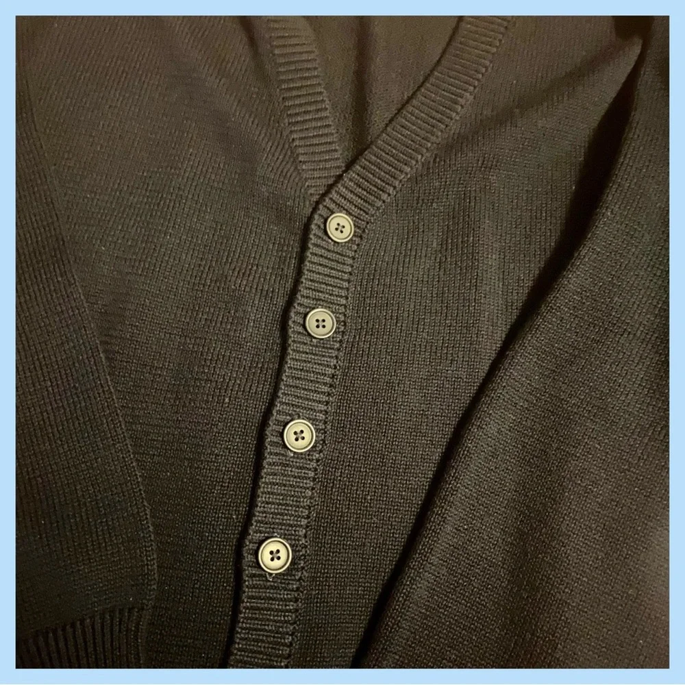 Women's Navy Blue Cardigan - Picture 7 of 8